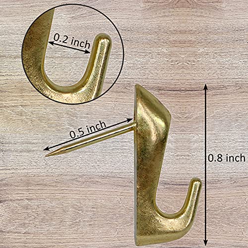 Atsky 30 PCS Push Pin Picture Hooks, thumbtacks for Wall Hanger, Picture Hanging Nails for Wall, Decorative Thumb Tacks for Hanging, Bulletin Board Hooks (Silver & Gold & Black) - Image 4