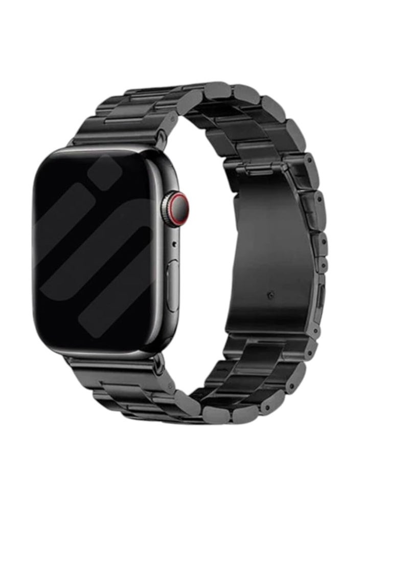 Generic - stainless steel band smartwatch replacement strap compatible with Apple watch Ultra iwatch Series 8/7/6/5/4/3/2/1 SE 49mm 45mm 44mm 42mm - Image 1