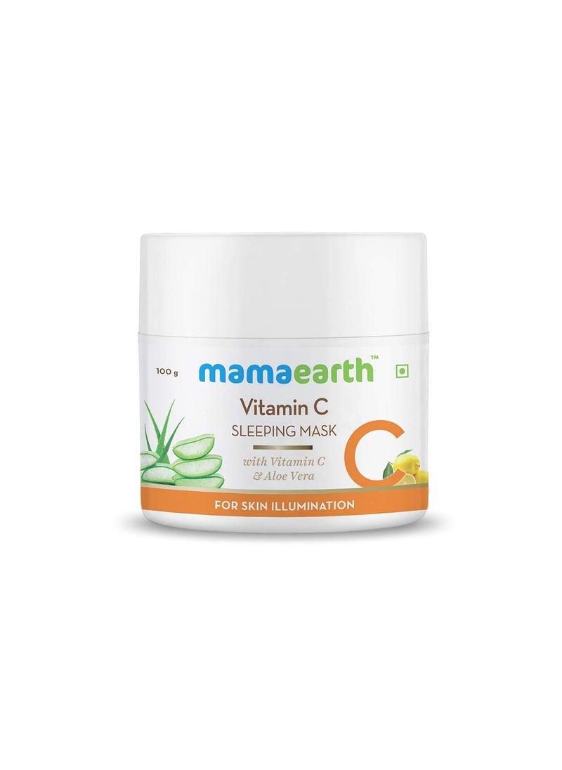Mamaearth Mamaearth Vitamin C Sleeping Face Mask  Overnight Restorative Night Time Skincare  Hydrating CreamGel Mask for Radiant Skin  No Paraben  353 Oz 100g 