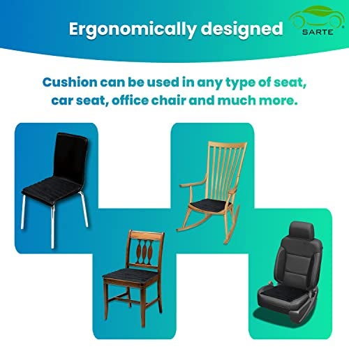 SARTE ZedCar Seat Cushion with Soft Velvet Padded Cushion Comfort for Driving Multiple Use in Car, Office, Home etc. - Image 3