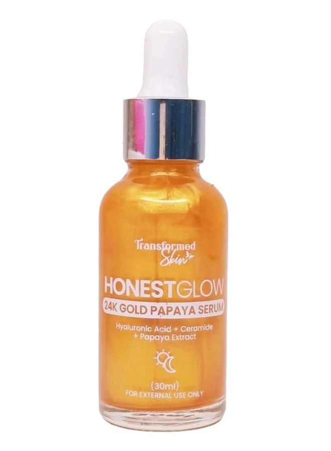 Transformed Skin HonestGlow مصل البابايا بالذهب عيار 24 قيراط 30 مل + صابون البابايا كوجيك 70 جم - Image 2