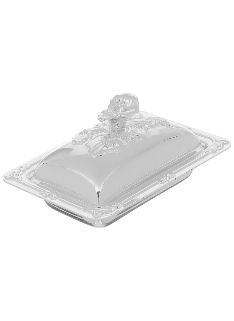 Alsaif Gallery Rectangular Gold Steel Date Bowl With Lid 12.3Cm  - Image 1