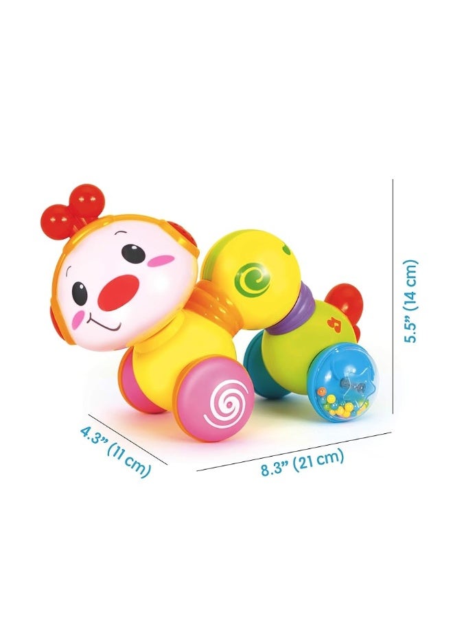 Stone and Clark Stone and Clark Musical Press & Go Caterpillar Toy, Baby Toys 6 to 12 Months, Light Up Head Inchworm Infant Toys, Baby Crawling & Educational Toys for 1 Year Old Boys & Girls  - Image 4