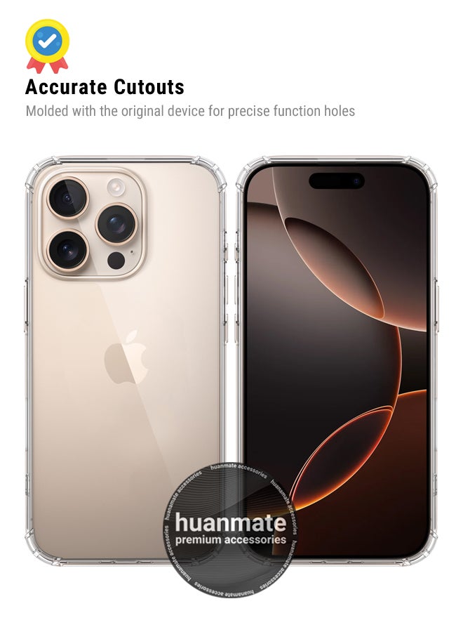 Apple iPhone 16 Pro Shock Proof Case Cover - Ultra Clear, Durable & Accurate Cut-outs - Scratch, Dust & Smudge Protection - Clear Silicon Back Cover for Apple iPhone 16 Pro - view 5
