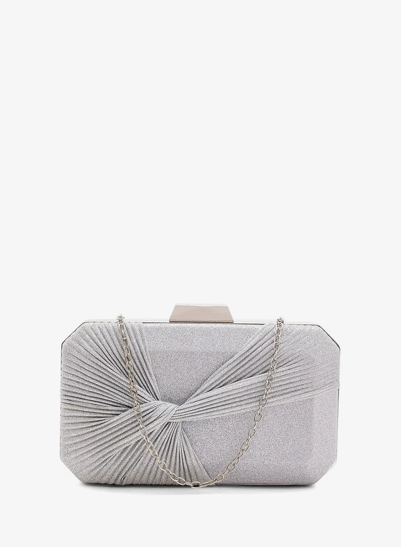Khizana Glitter Twist Detail Chain Box Bag