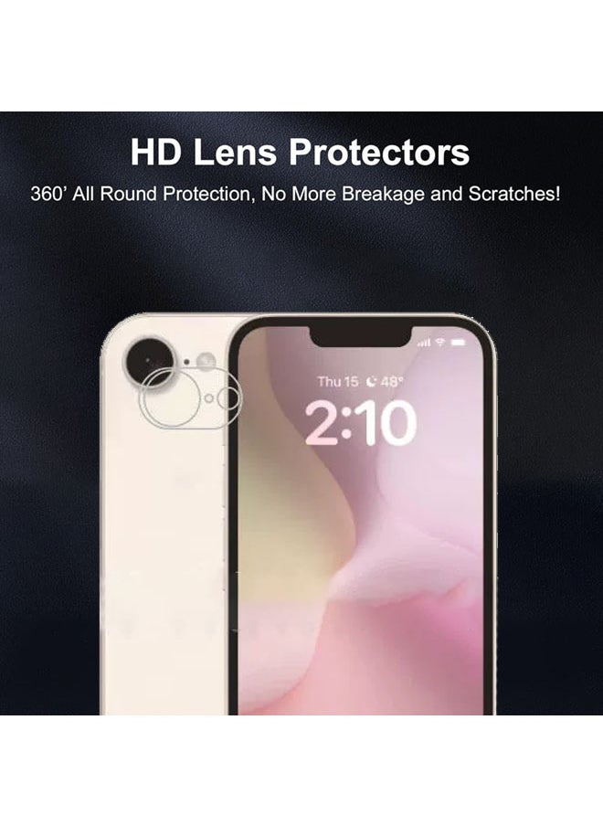 SJet 2 PACK iPhone 16e iPhone SE4 2025 Privacy Screen Protector + 2 PACK Camera Lens Protector,  Ultra Top 9H+ Tempered Glass, Full Coverage Screen  - Image 5