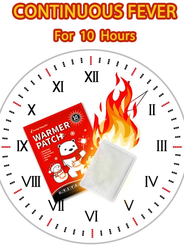 BOSART سخانات الجسم واليدين - سخانات طبيعية خالية من الرائحة تعمل بالهواء تدوم طويلاً - تصل إلى 10 ساعات من الحرارة، لاصقة سخونة للتزلج، المشي في الشتاء، التخييم في الهواء الطلق - 15 عبوة - Image 5