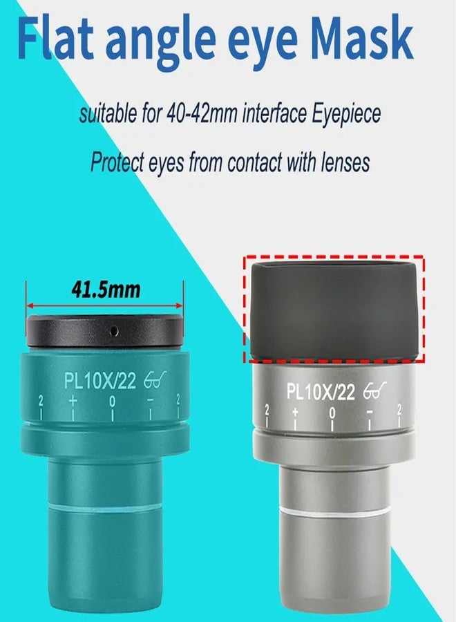 Walfront 2Pcs Microscope Eyepiece Cup Flat Angle Rubber Eyepiece Cover Guards Eyeshields Telescope Protector for 40‑42mm - Image 4