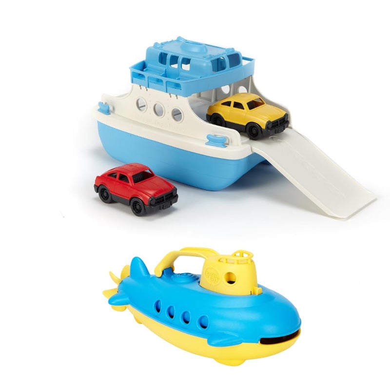 Green Toys حزمة قارب العبّارة والغواصة - Image 3