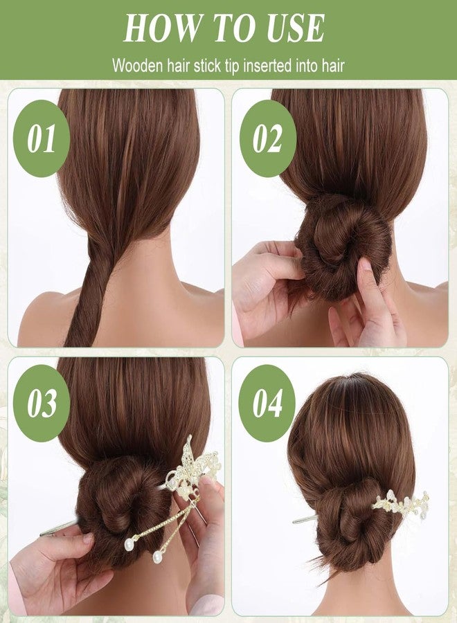 MAYCREATE® 6Pcs Hair Sticks Chinese Vintage Hair Pins Chopsticks Retro Headpieces National Style Metal Head Stick for Women Girls - Image 4