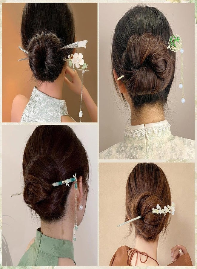 MAYCREATE® 6Pcs Hair Sticks Chinese Vintage Hair Pins Chopsticks Retro Headpieces National Style Metal Head Stick for Women Girls - Image 5