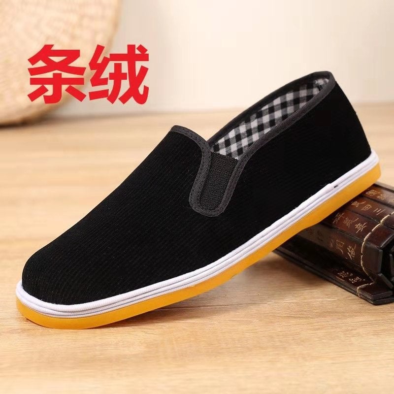 Old Beijing Cloth Shoes With Beef Sole Men'S Cotton Shoes Thickened Multi-Layer Cloth Shoes Work Black Cloth Shoes Dad Shoes Grandpa Shoes - Image 5
