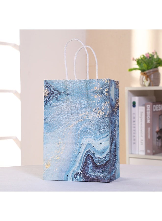 Zeemey 24 Pieces Party Favor Bags,Shopping Bag,Party Bags For Kids, supplies Snack candy Gift Bag Food Bags,Double-Sided Bags For Birthday Wedding Celebrations Party Favors  21*15*8(Blue) - Image 2