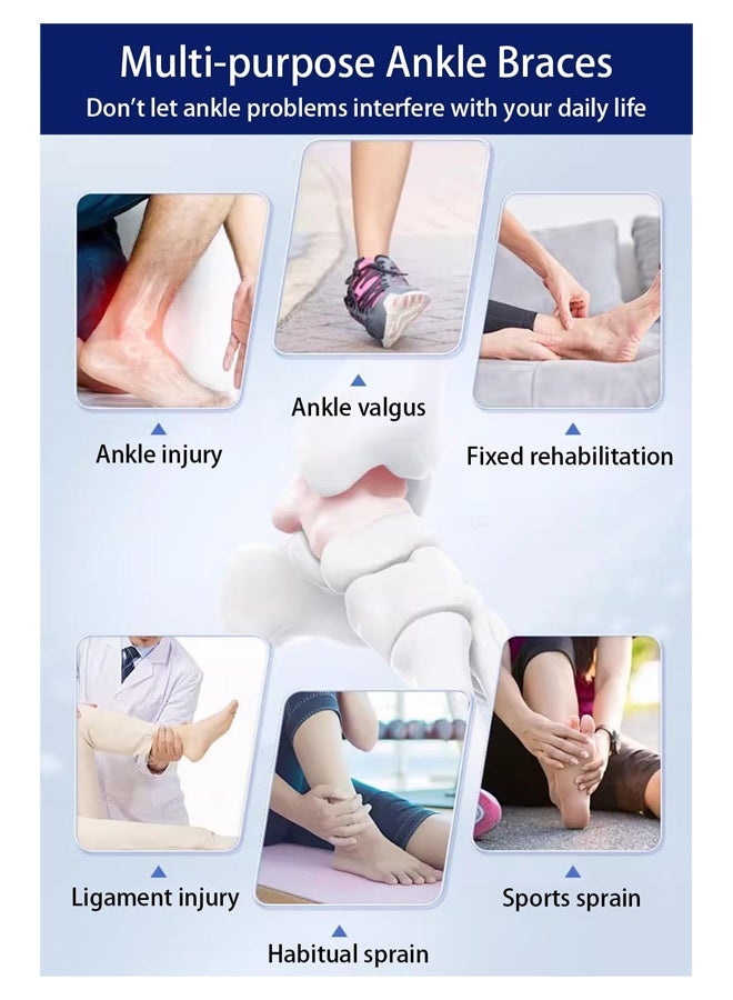 FRISKY Ankle Braces for Men & Women, 2 pcs Ankle Compression Sleeve Plantar Fasciitis Brace Plantar Fasciitis Relief, Arch Support Socks Ankle Sleeve Ankle Brace for Sprained Ankle L - Image 5