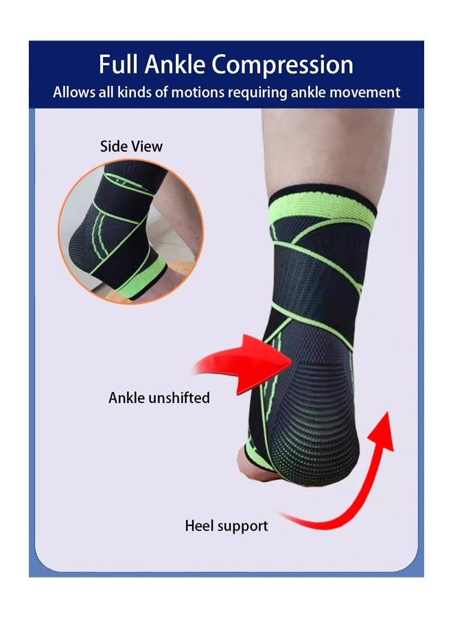 FRISKY Ankle Braces for Men & Women, 2 pcs Ankle Compression Sleeve Plantar Fasciitis Brace Plantar Fasciitis Relief, Arch Support Socks Ankle Sleeve Ankle Brace for Sprained Ankle L - Image 3