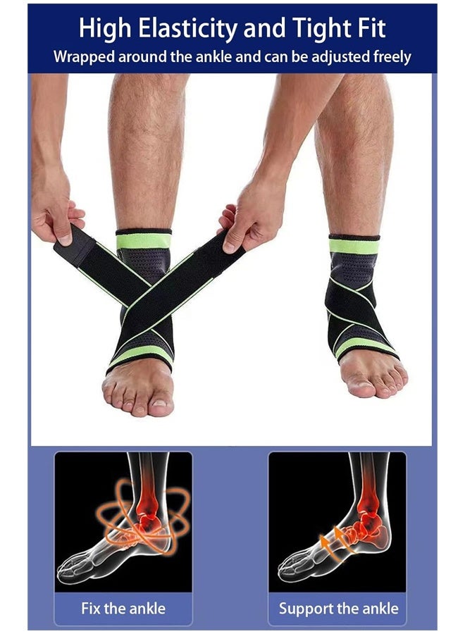FRISKY Ankle Braces for Men & Women, 2 pcs Ankle Compression Sleeve Plantar Fasciitis Brace Plantar Fasciitis Relief, Arch Support Socks Ankle Sleeve Ankle Brace for Sprained Ankle L - Image 2