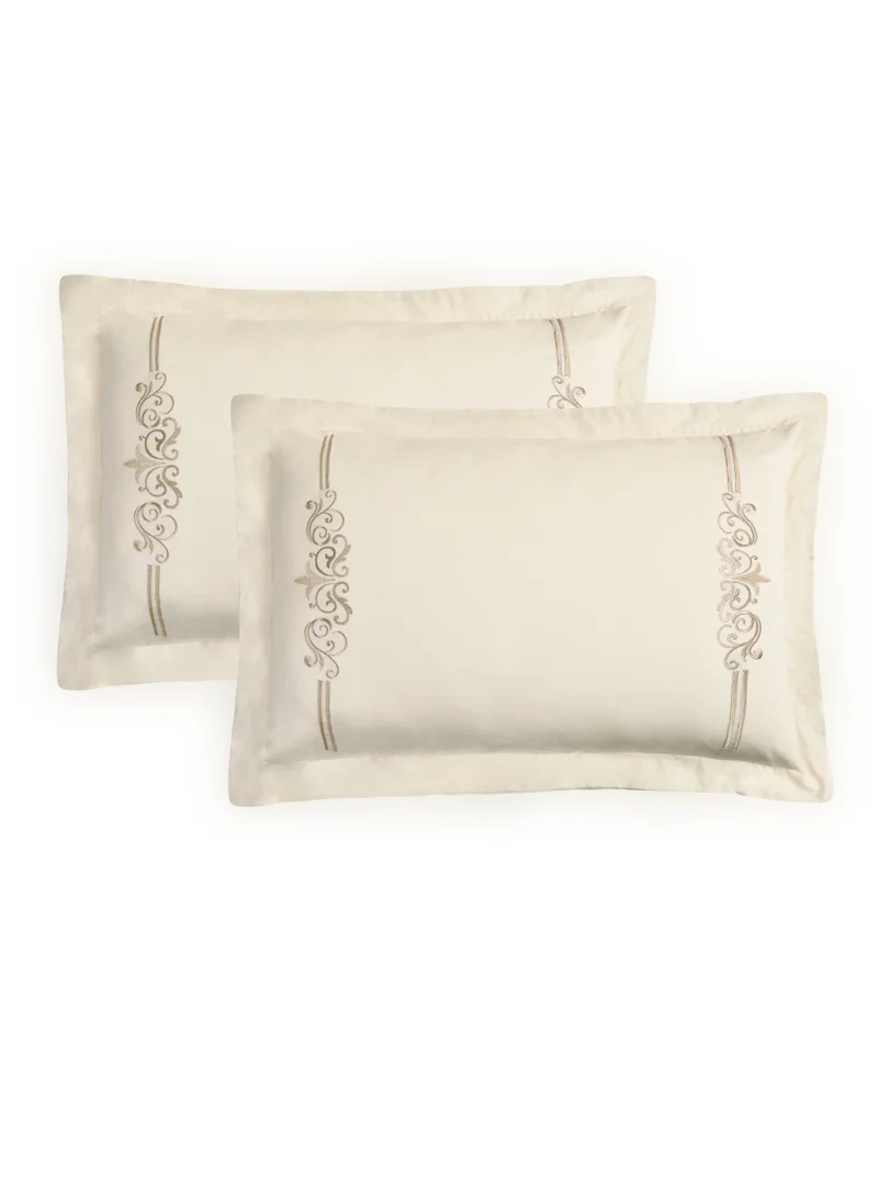 Master Home Textile MASTER Cotton Embroidery Comforter Sets, Fits 200 x 200 cm Double Size Bed, 9 Pcs King Size, 200 TC Cotton