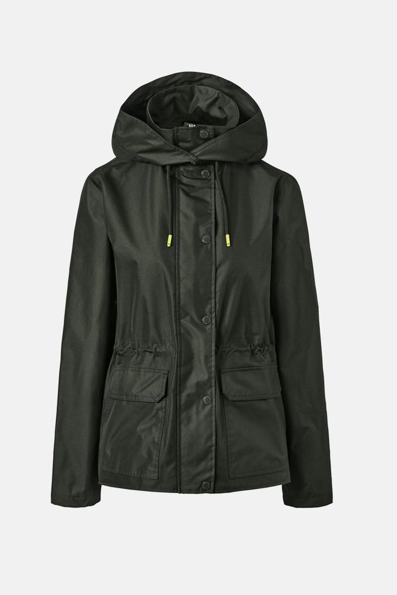 Tchibo Women Plain Parka Jacket, Olive - Image 2