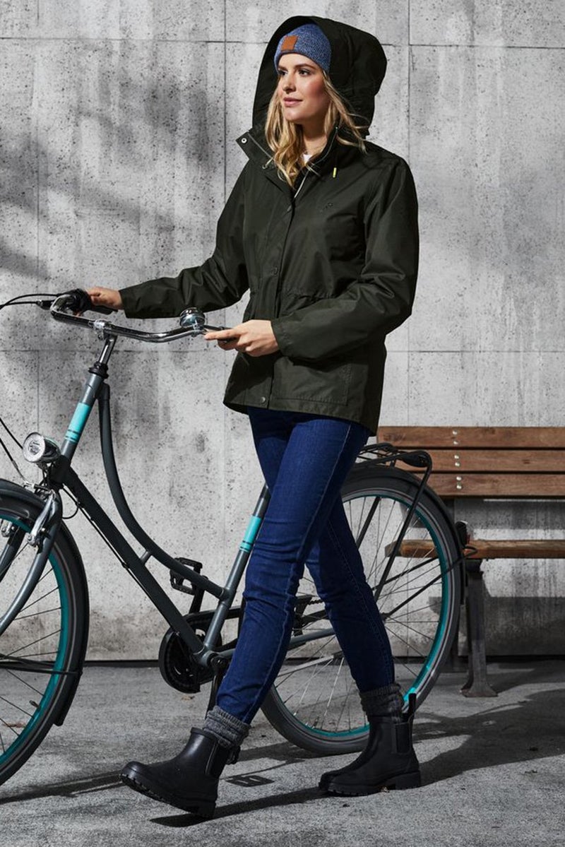 Tchibo Women Plain Parka Jacket, Olive - Image 1