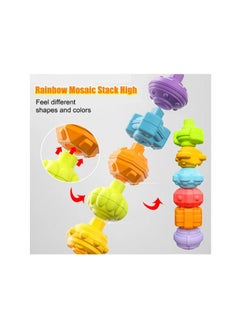 Generic Colorful Shape Blocks Sorting Game Baby Montessori Learning Educational Toys For Children (Round)  - Image 3