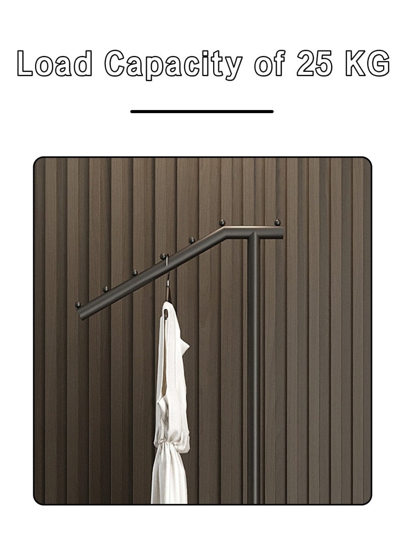 LEOKOR Coat Rack, Freestanding Coat Hanger Stand with Marble Base, Heavy Duty Metal Clothing Stand with Crossbar and 3 Hooks, 170cm Tall for Entryway, Bedroom, Office - Image 5