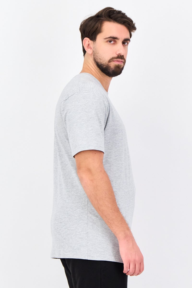 Ellesse Men Sportswear Fit Short Sleeve Outdoor T-Shirt, Heather Grey - Image 4