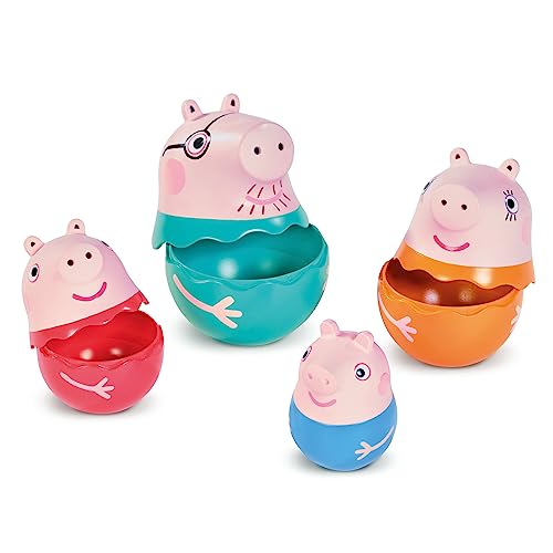 TOMY تومي تومي بيبا بيغ - عائلة بيبا المتداخلة - تشمل بيبا بيغ، مامي بيغ، دادي بيغ وجورج - لعبة تداخل، فرز وصب - للأعمار من 18 شهرًا وما فوق - Image 3