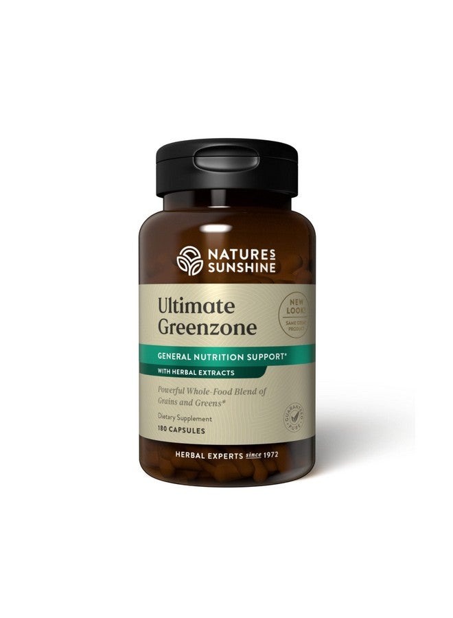 ناتشرز صن شاين Nature's Sunshine Ultimate Greenzone، 180 كبسولة | يدعم المناعة، ويساعد في الحفاظ على مستوى الحموضة المتوازن، وهو مليء بالحبوب المغذية والأعشاب والفواكه - Image 1
