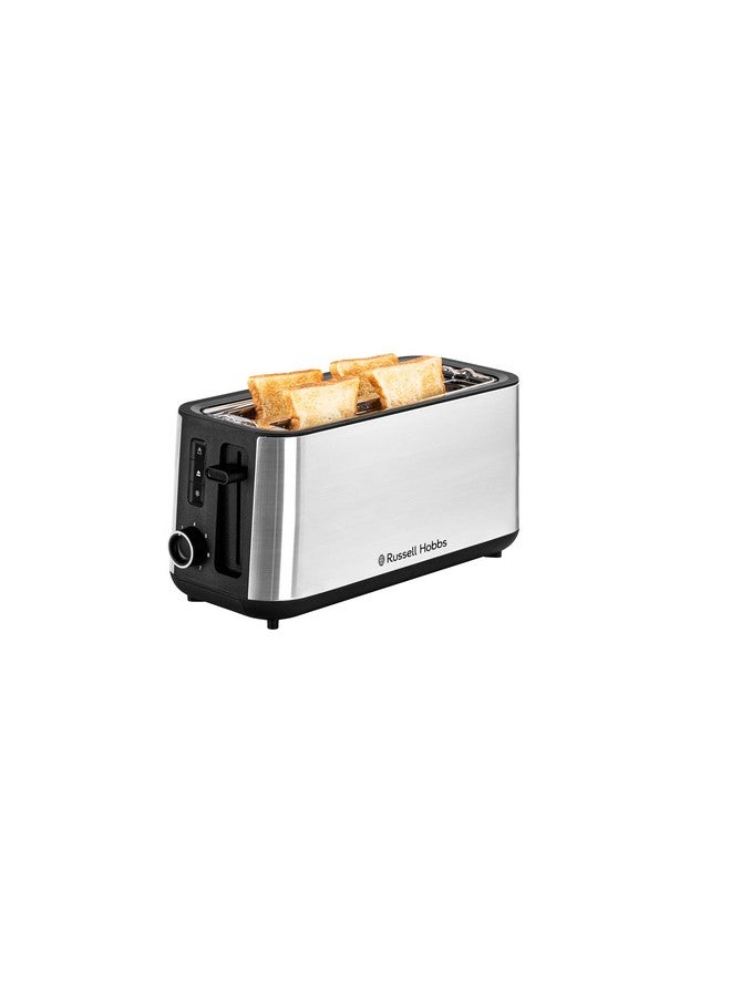 Russell Hobbs Russell Hobbs 17700 4-Slice Pop up Toaster | 1470W Power | Extra Long Slots | Variable Browning Control | Bun Warmer, Cancel, Frozen & Reheat Functions | Removable Crumb Tray | 2-Year Warranty  - Image 1