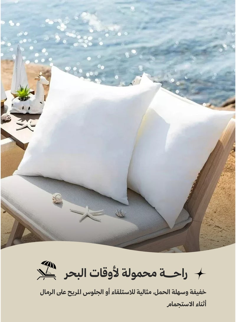 فن الراحة 2 وسائد أريكة بيضاء ناعمة ومريحة من الألياف الدقيقة الناعمة مع حشوة مريحة ودعم مثالي - وسائد للأريكة، السرير، المكتب، السيارة وأماكن الاسترخاء - Image 5