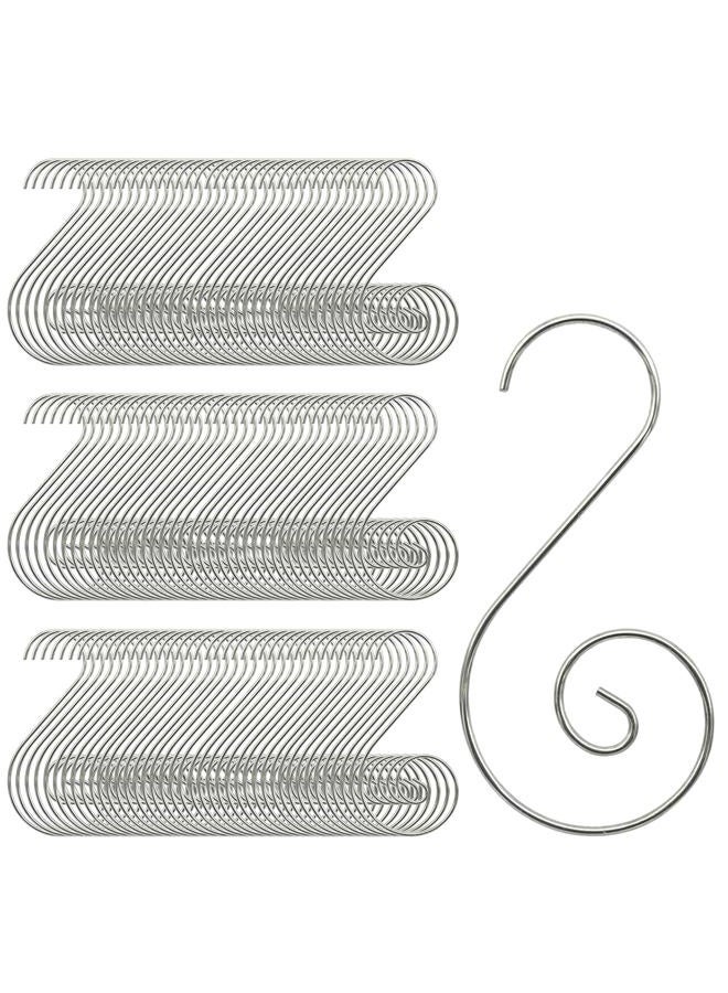Cualfec Christmas Ornaments Hooks Christmas Tree Hanger Great for Christmas Tree Decoration - 120 / Silver - Image 1