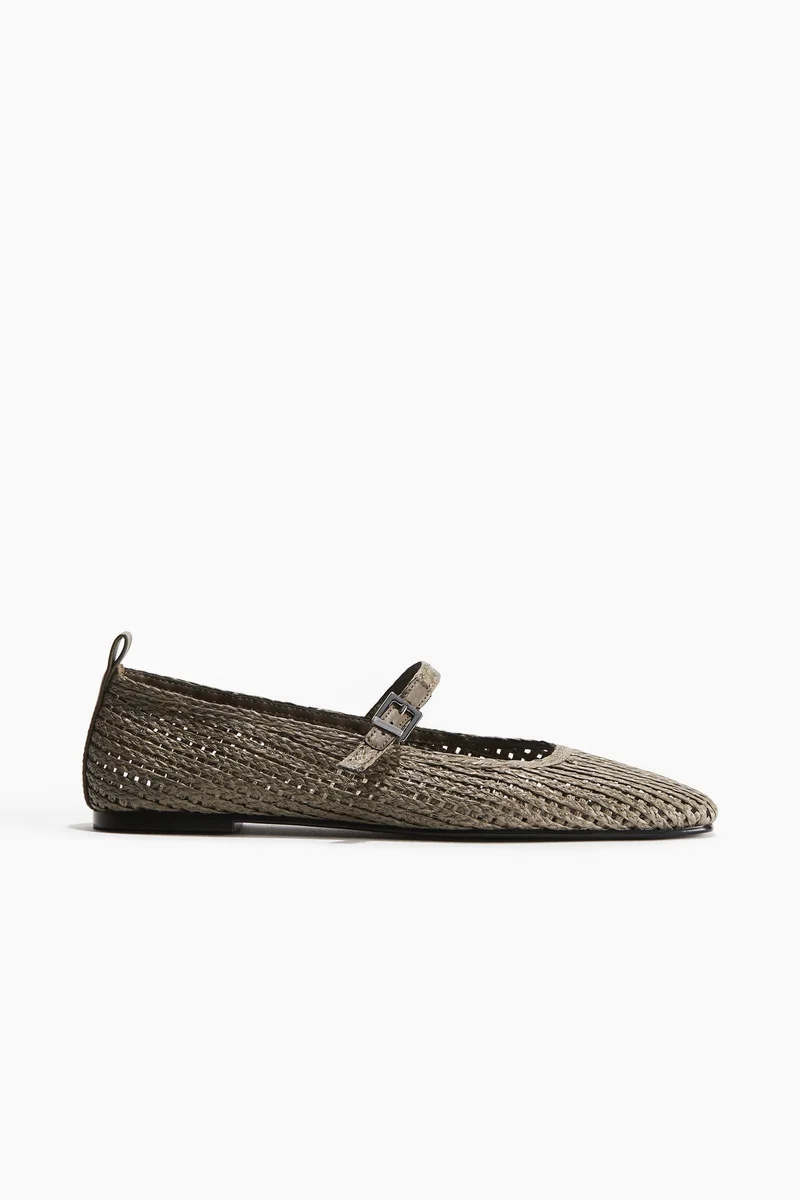 H&M Straw Mary Janes