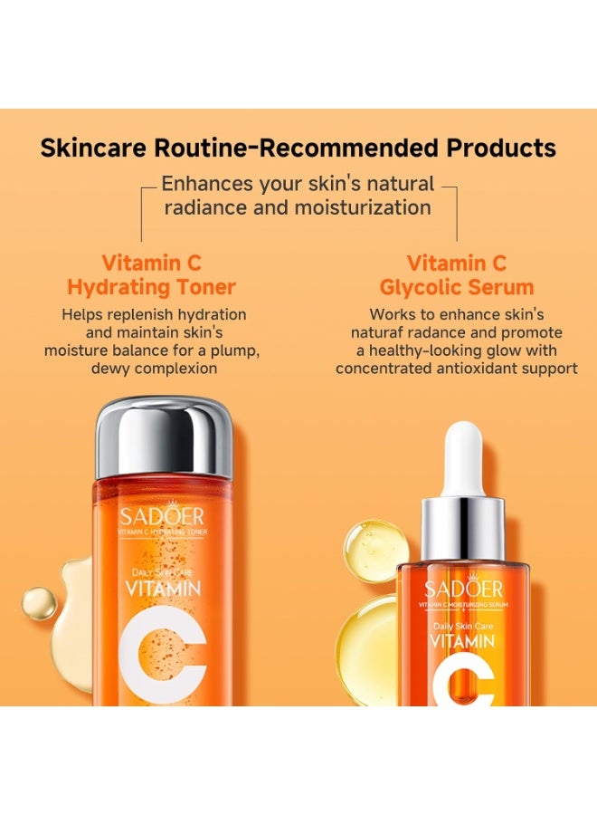 SADOER 5X Vitamin C Face Cleanser, Facial Cleanser Niacinamide & Hyaluronic Acid, Gentle Pore Refining Daily Wash for Oily & Dull Skin, Clear, Oil Balancing, 100g - Image 3