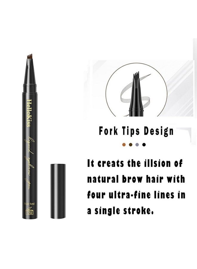 Linble Easy Fill Hair-like Eyebrow Pen, with Liquid Fork-tips Microfilling Applicator, Mimics Natural Brow Makeup by “Linble” (#1 Soft Brown) - Image 3