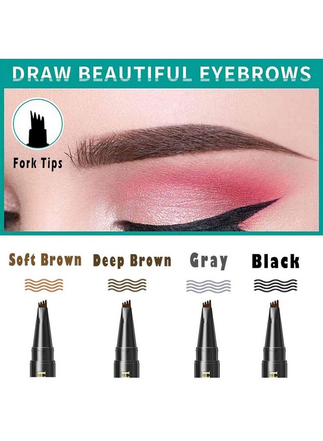 Linble Easy Fill Hair-like Eyebrow Pen, with Liquid Fork-tips Microfilling Applicator, Mimics Natural Brow Makeup by “Linble” (#1 Soft Brown) - Image 2