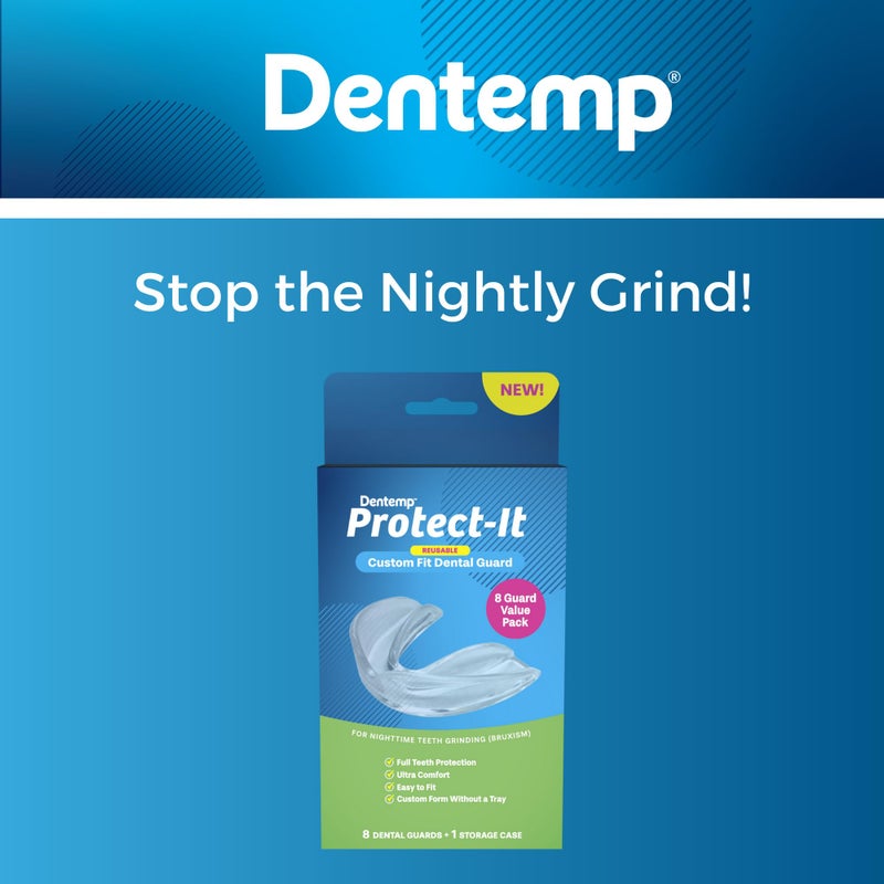 Dentemp Protect-It Custom Fit Mouth Guard 8 Pack for Teeth Grinding at Night - Night Guards for Sleep - Image 3