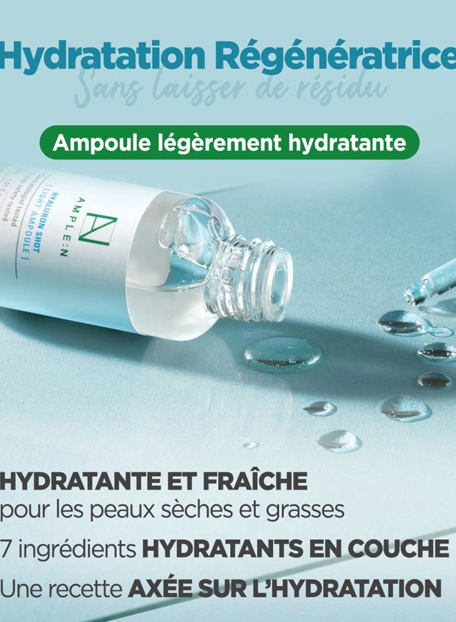 CORÉANA AMPLE:N Hyaluron Shot Light Serum - Hyaluronic Acid Moisturizing Serum - Hydrate Oily and Combination Skin and Restore Vitality – Plumping, Refreshing, Anti Aging Serum, 1.01 fl.oz.  - Image 2