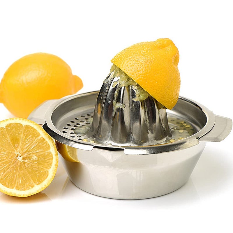 Vanleonet Stainless Steel Citrus Lemon Orange Juicer Manual Hand Squeezer Juicer Hand Press Fruit Lemon Lime Orange Squeezer with Bowl