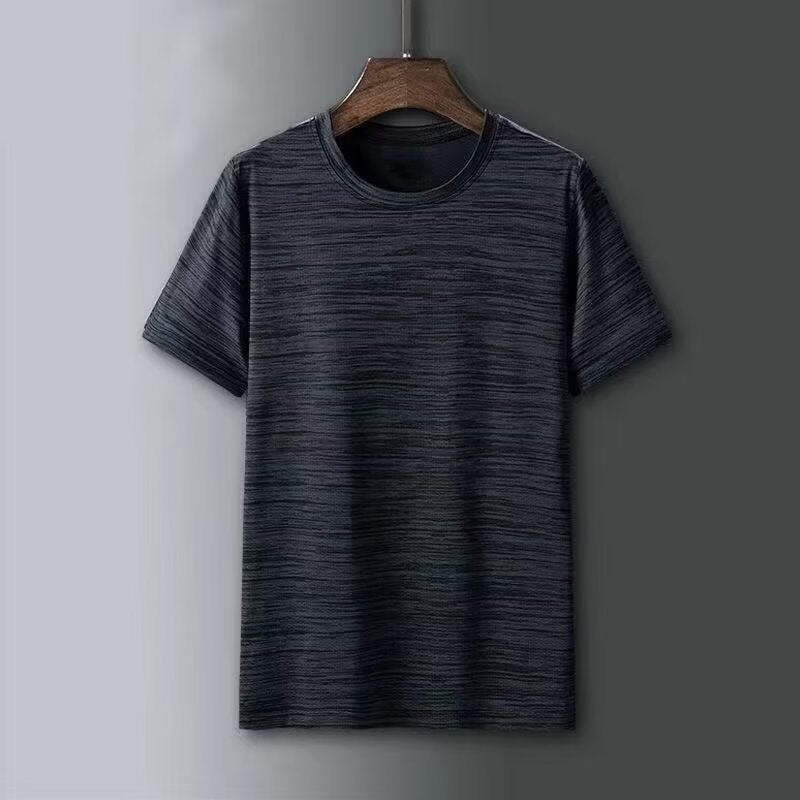 Ice Silk Short-Sleeved T-Shirt Men'S Summer Thin Loose Large Size Round Neck Quick-Drying Sports Casual All-Match T-Shirt Top Clothes - Image 4