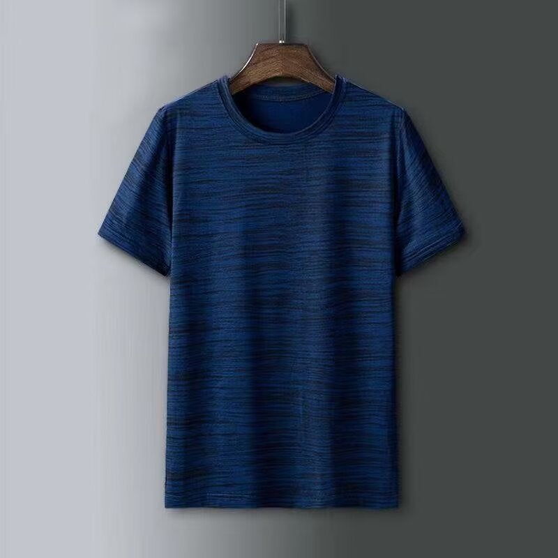 Ice Silk Short-Sleeved T-Shirt Men'S Summer Thin Loose Large Size Round Neck Quick-Drying Sports Casual All-Match T-Shirt Top Clothes - Image 5