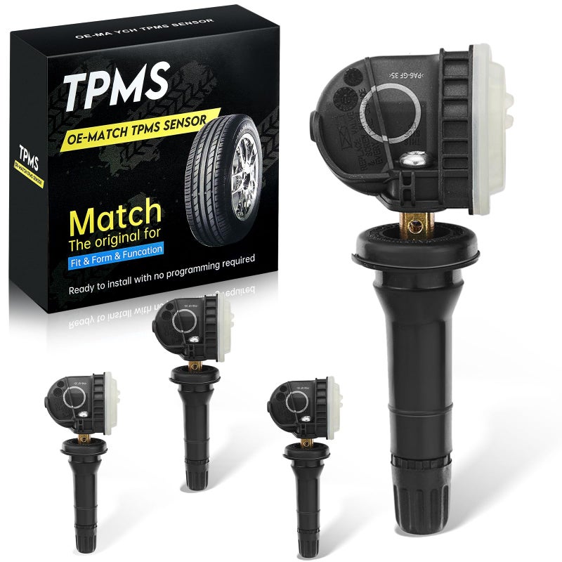 حساس ضغط الإطارات SYKRSS TPMS F2GT1A180AB بتردد 315Mhz متوافق مع فورد F150 فيوجن موستانج متوافق مع لينكولن MKX MKZ نافيجيتور يستبدل F2GT1A150AB 4 قطع