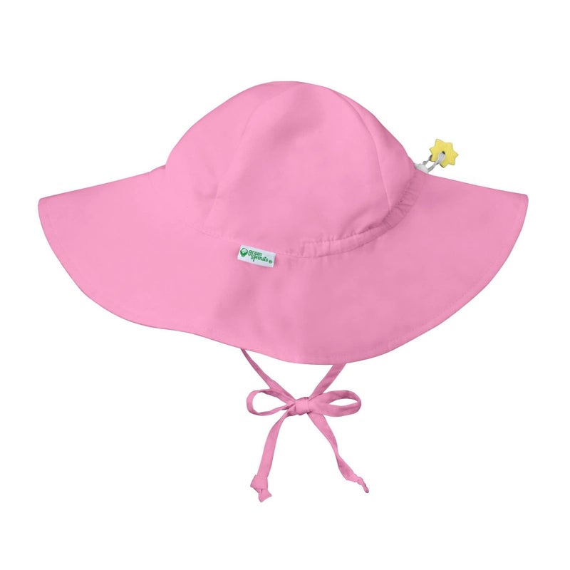 Green Sprouts Baby Brim Sun Protection Hat, Light Pink, 9-18 Months - Image 1