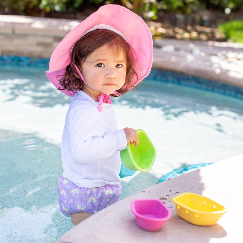 Green Sprouts Baby Brim Sun Protection Hat, Light Pink, 9-18 Months - Image 2