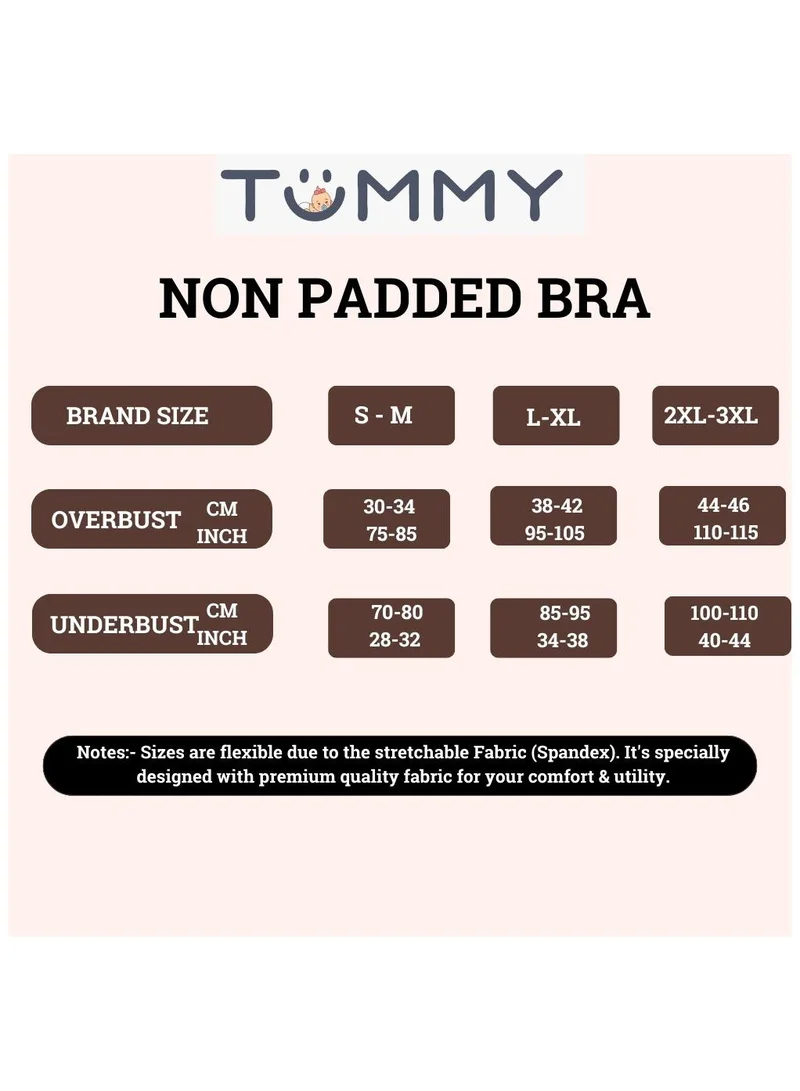 TUMMY  TUMMY Bamboo Cotton Breast Feeding Nursing Bra Combo Pack of 2pc for Women | Best Price UAE