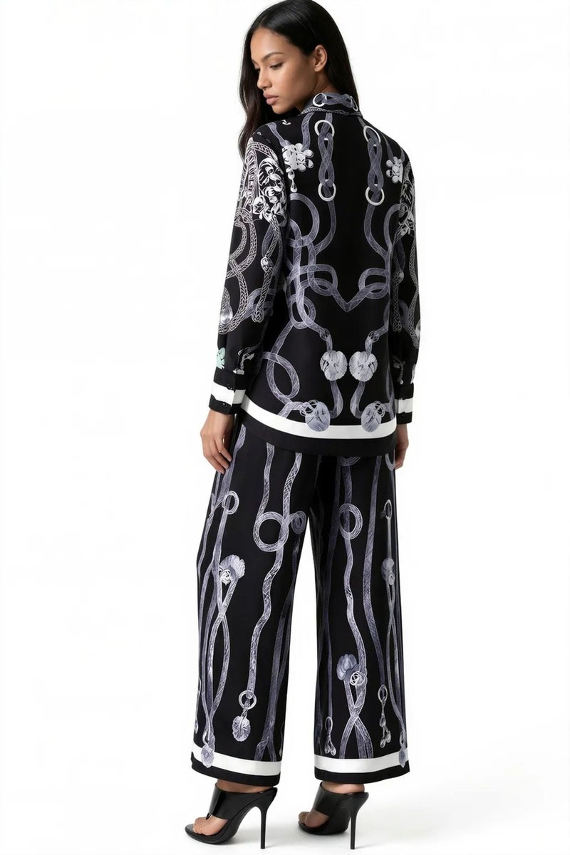 Jennyfer Geometric Shirt Collar Co-ord - Image 3