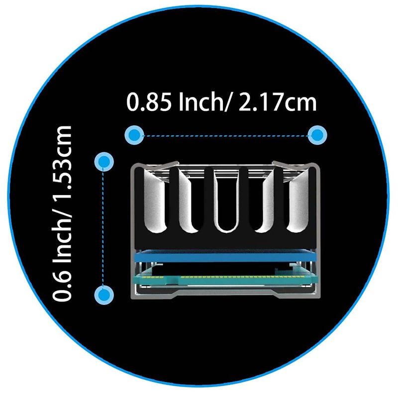 GLOTRENDS M.2 Heatsink Kits with Thermal Pad for 2280 M.2 SSD, Fit for Desktop PC Installation, 22x70x10mm Aluminum Body - Image 5