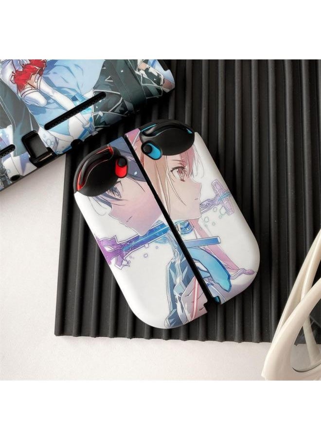 Hot Nintendo Switch Game Console Protective Cover IMD Painted Naruto TPU Soft Case Split-Model:Charcoal Zhilang Green Clothes