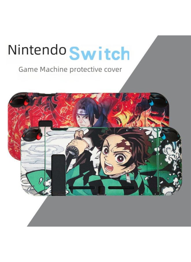 Hot Nintendo Switch Game Console Protective Cover IMD Painted Naruto TPU Soft Case Split-Model:Charcoal Zhilang Green Clothes