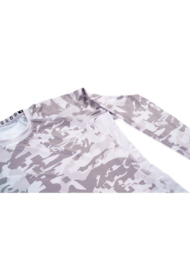 UAEJJ Jiu Jitsu Camouflage Long Sleeve Rash Guard for Kids | Martial Arts Dress for kids | Taekwondo Dress for kids | Dress for Martial Arts| Karate Dress for Kids - Image 2