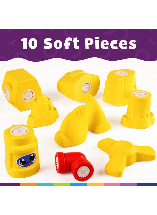 blockaroo - Magnetic Foam Building Blocks - 10-Piece Submarine, Bath Toys For Toddlers, Preschool Toys, Bathtub Toys, Sensory Toys, Blocks For Toddlers 3-5, Engineering Toys For Kids 3-5, Bath Blocks - Image 1